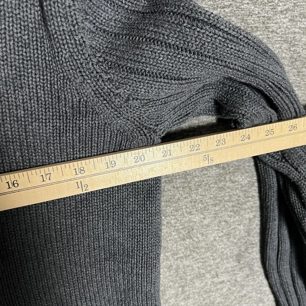 Polo Jeans Company Sweater Mens Large Gray Quarter Zip Mock Neck‎ Cotton Knit RL